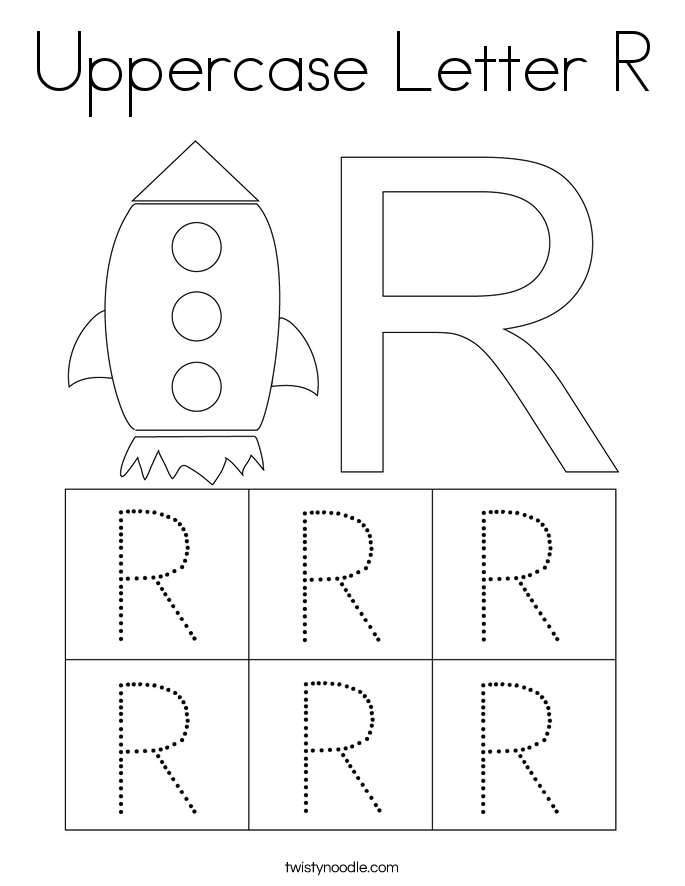 Uppercase Letter R Coloring Page