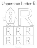 Uppercase Letter R Coloring Page