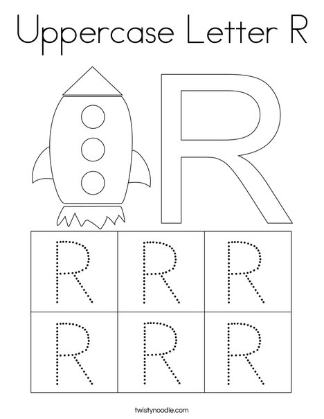 Letter R Coloring Page