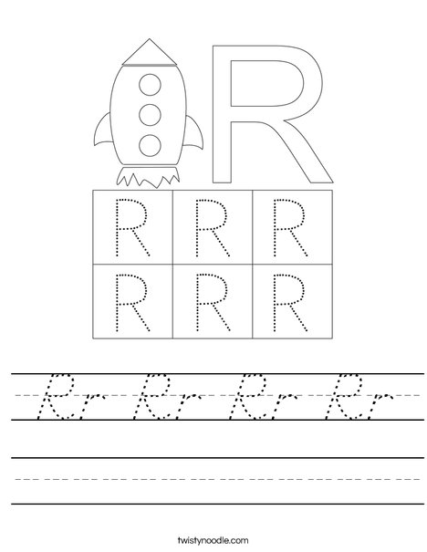 Letter R Worksheet