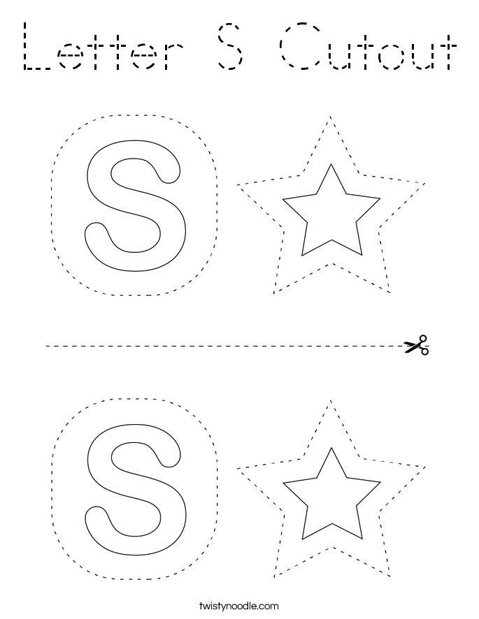 Letter S Cutout Coloring Page