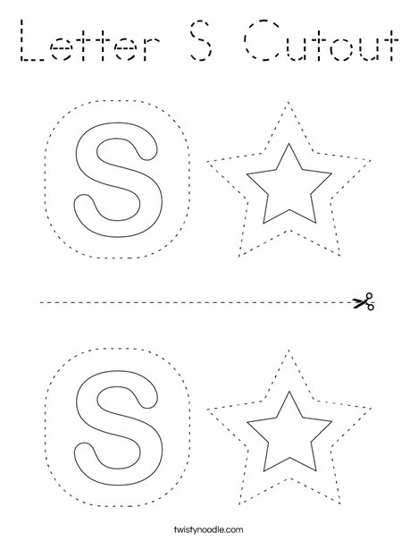 Letter S Cutout Coloring Page