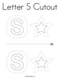 Letter S Cutout Coloring Page