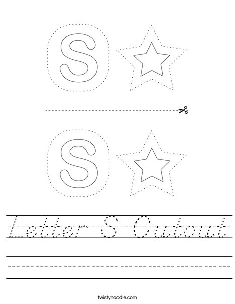 Letter S Cutout Worksheet