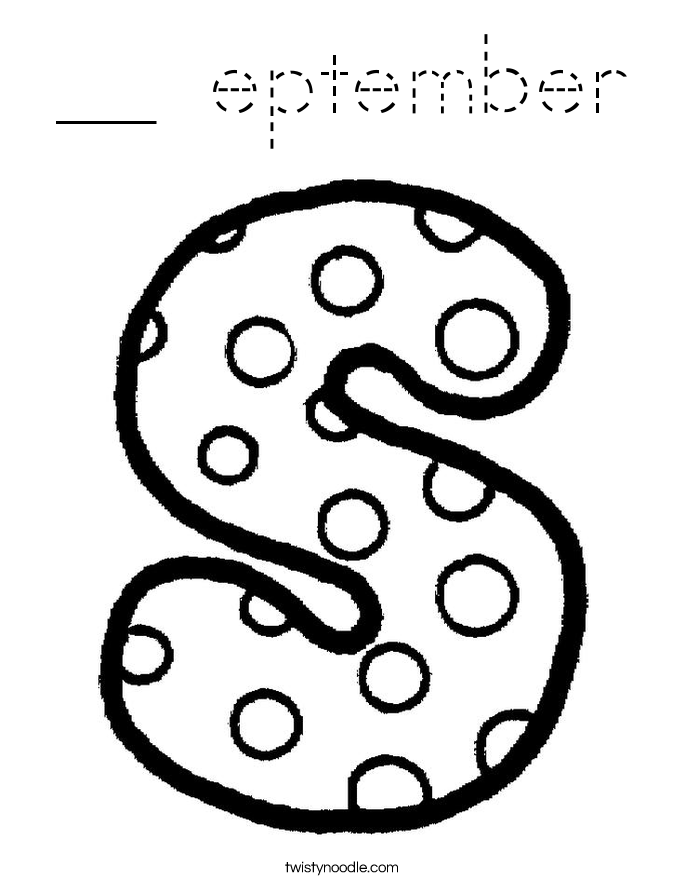 __ eptember Coloring Page