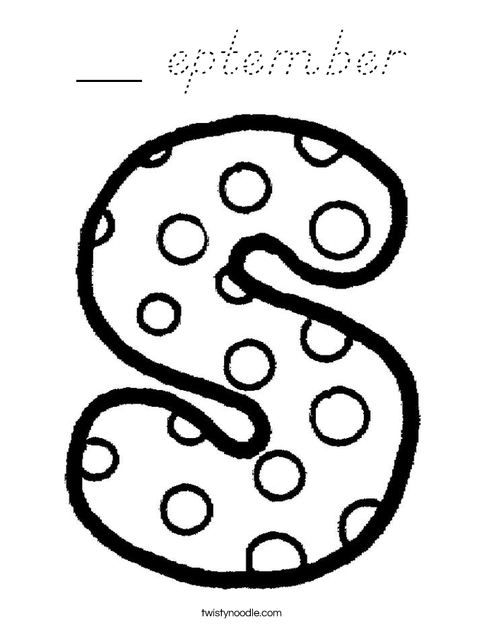 __ eptember Coloring Page