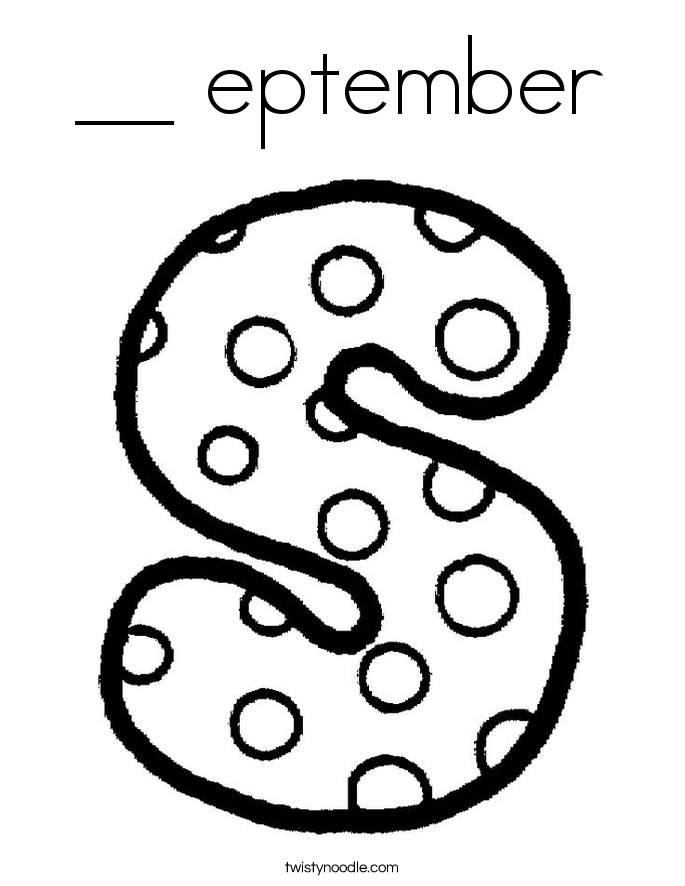 __ eptember Coloring Page