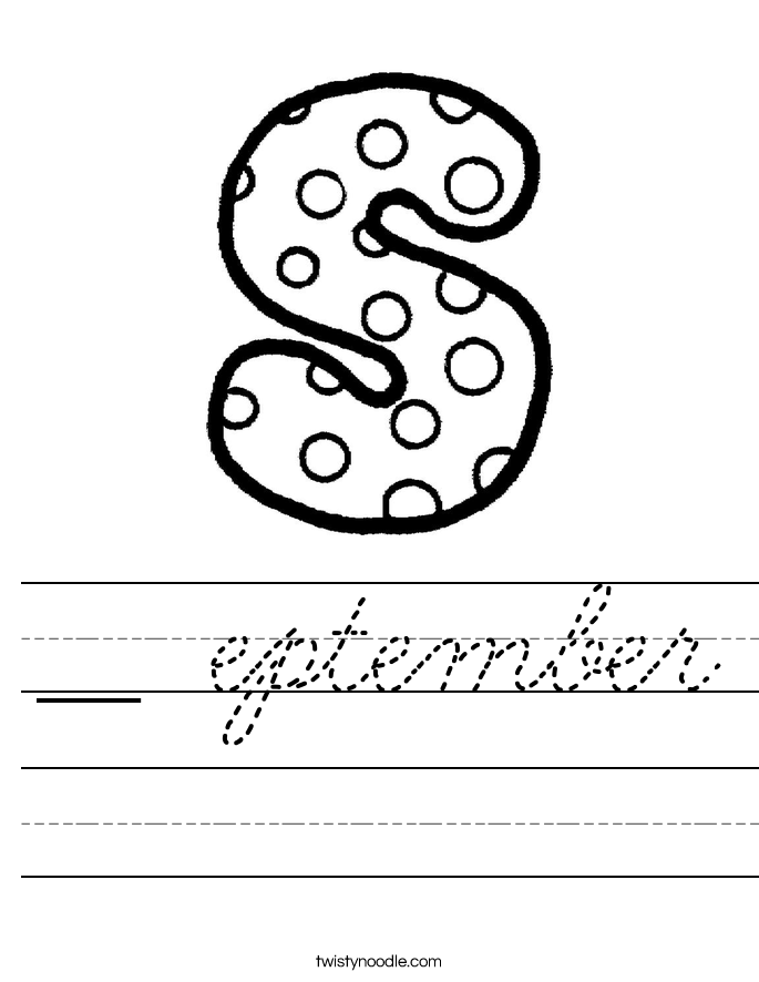 __ eptember Worksheet