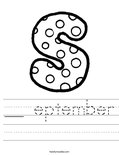 __ eptember Worksheet