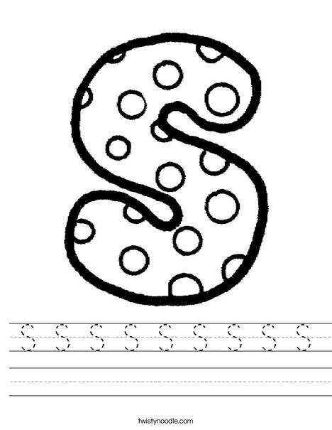 S S S S S S S S S Worksheet - Twisty Noodle