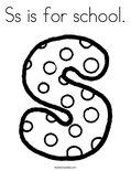 Ss is for school. Coloring Page