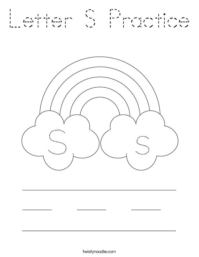 Letter S Practice Coloring Page