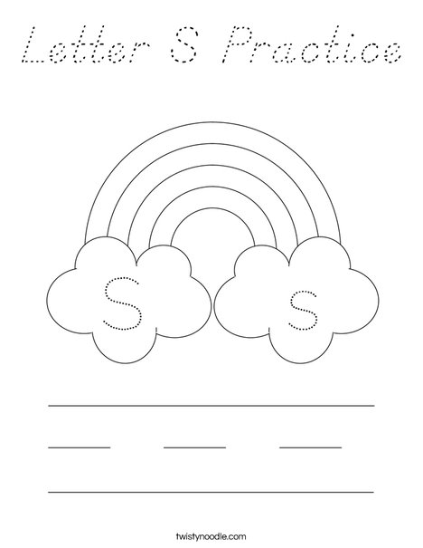 Letter S Practice Coloring Page