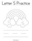 Letter S Practice Coloring Page
