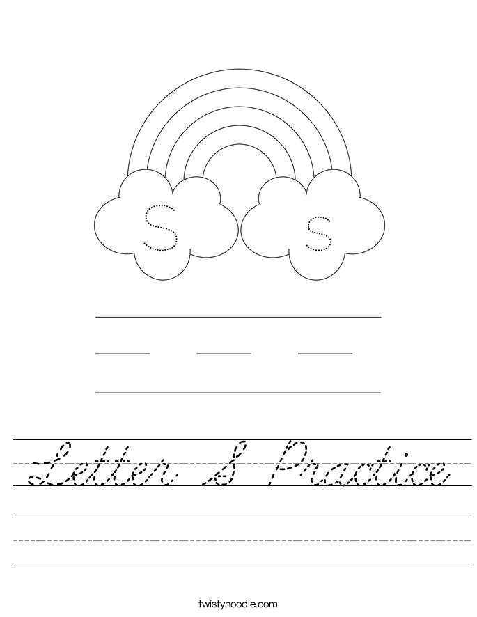 Letter S Practice Worksheet