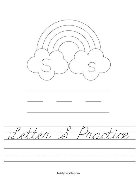 Letter S Practice Worksheet
