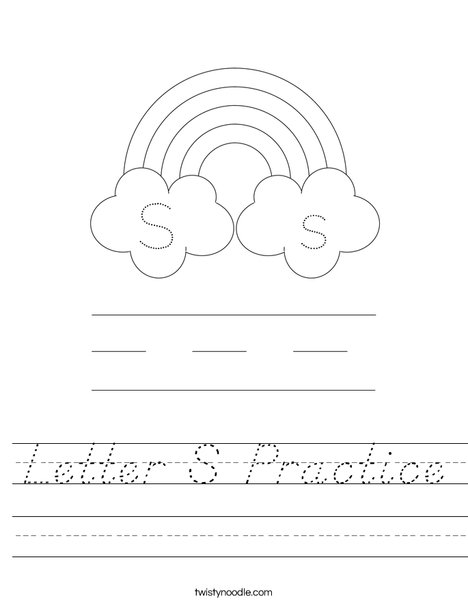 Letter S Practice Worksheet