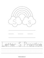 Letter S Practice Handwriting Sheet