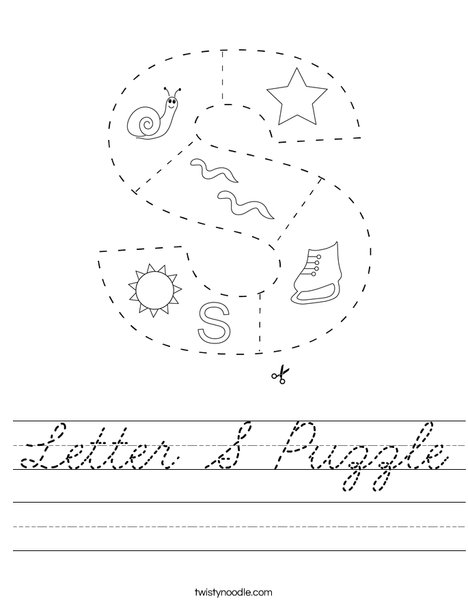 Letter S Puzzle Worksheet