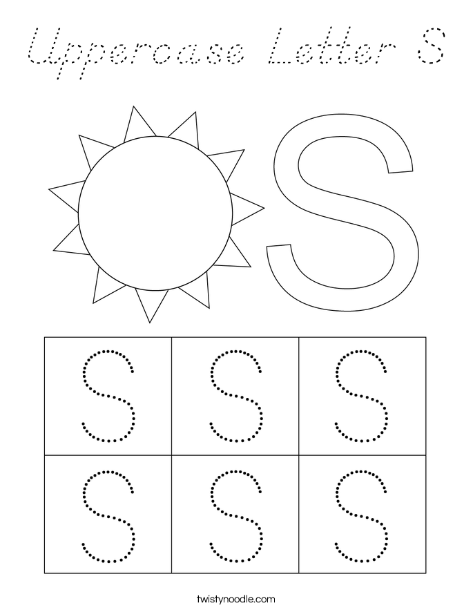 Uppercase Letter S Coloring Page