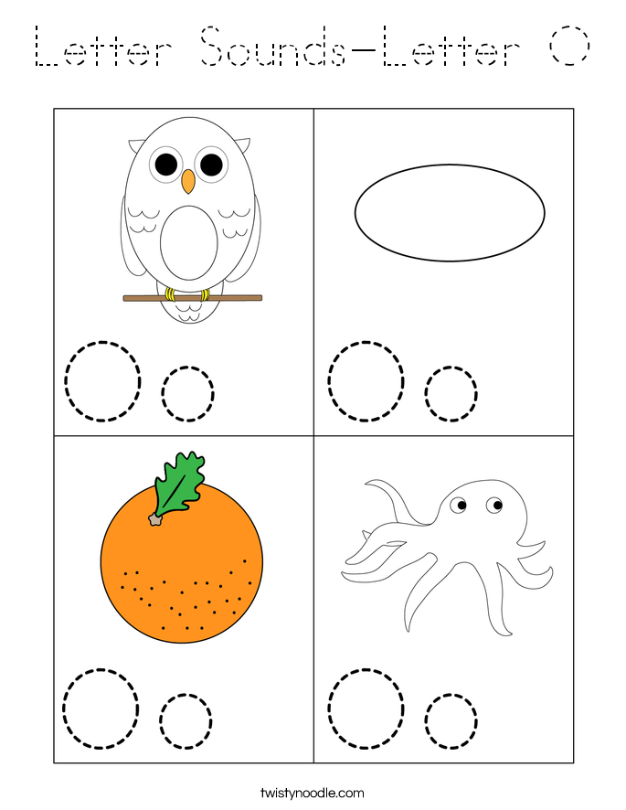 Letter Sounds-Letter O Coloring Page