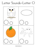 Letter Sounds-Letter O Coloring Page