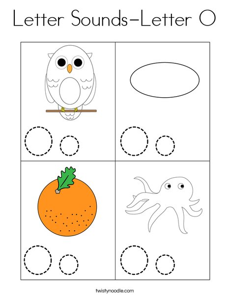 Letter Sounds-Lette O Coloring Page