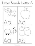 Letter Sounds-Letter A Coloring Page