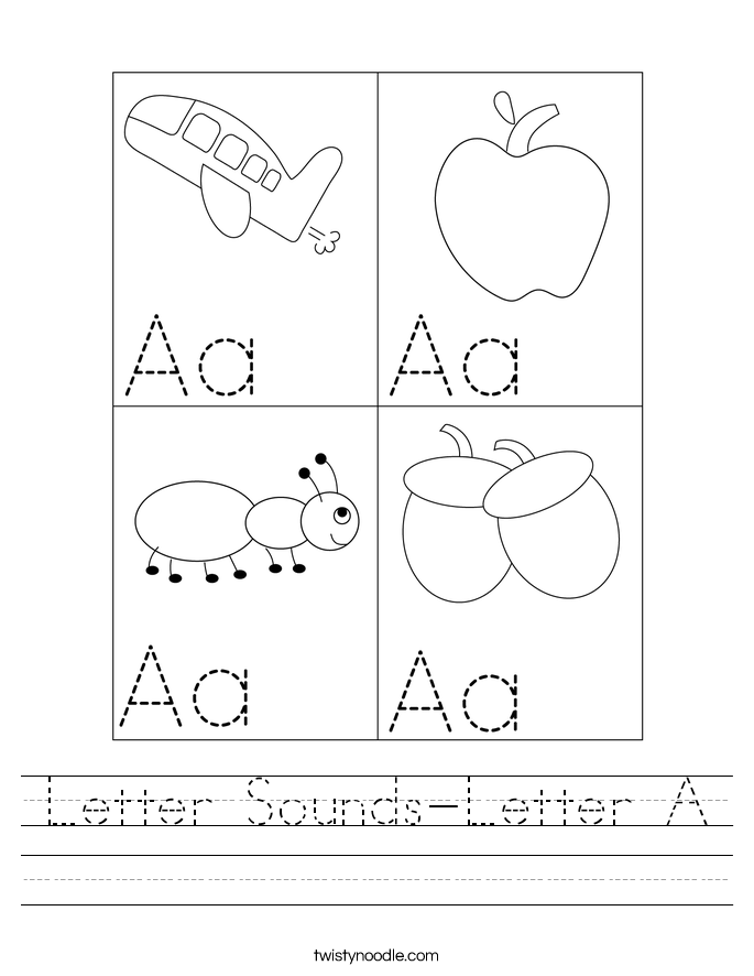 Letter Sounds-Letter A Worksheet
