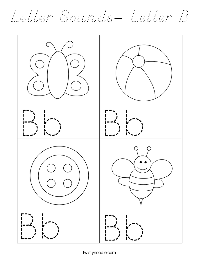 Letter Sounds- Letter B Coloring Page