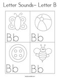 Letter Sounds- Letter B Coloring Page