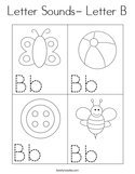 Letter Sounds- Letter B Coloring Page