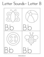 Letter Sounds- Letter B Coloring Page