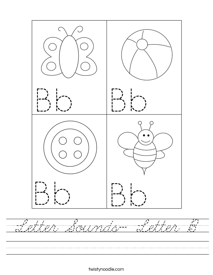 Letter Sounds- Letter B Worksheet