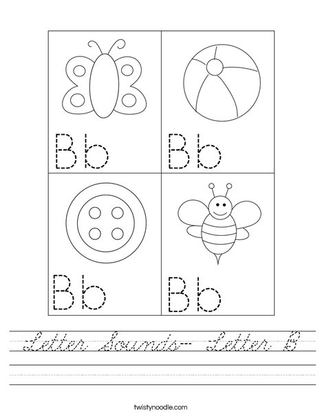 Letter Sounds- Letter B Worksheet