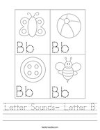 Letter Sounds- Letter B Handwriting Sheet