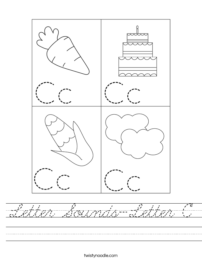 Letter Sounds-Letter C Worksheet