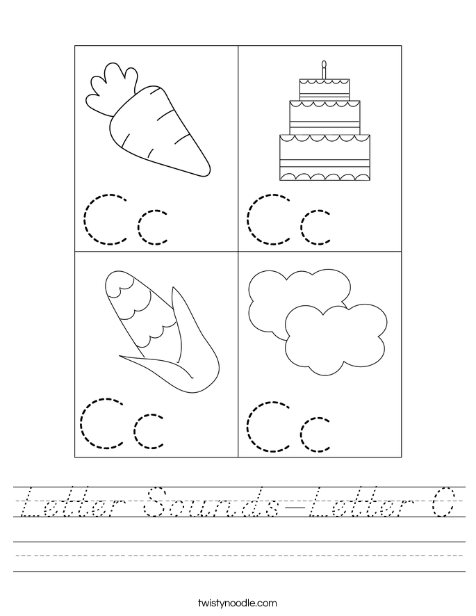 Letter Sounds-Letter C Worksheet