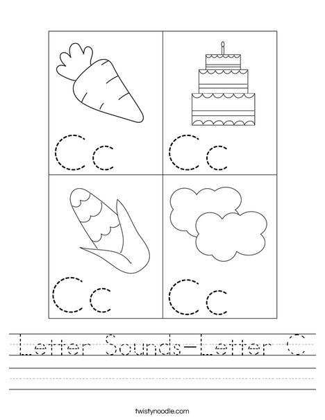 Letter Sounds-Letter C Worksheet