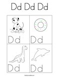 Dd Dd Dd Coloring Page