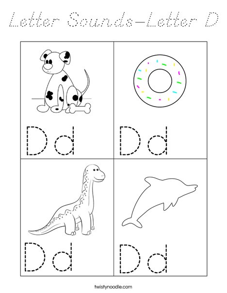 Letter Sounds-Letter D Coloring Page