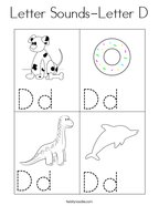 Letter Sounds-Letter D Coloring Page