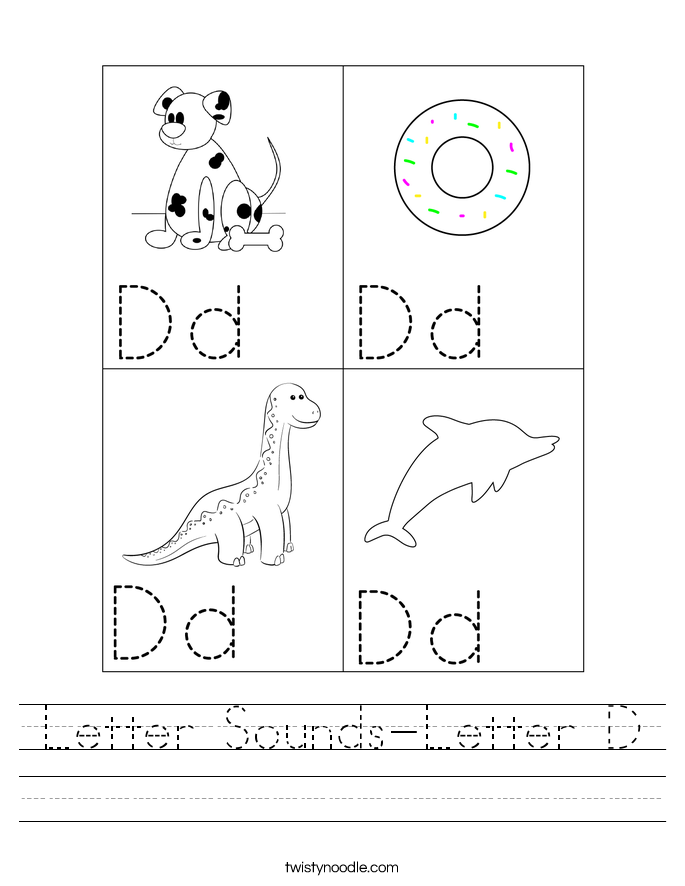 Letter Sounds-Letter D Worksheet