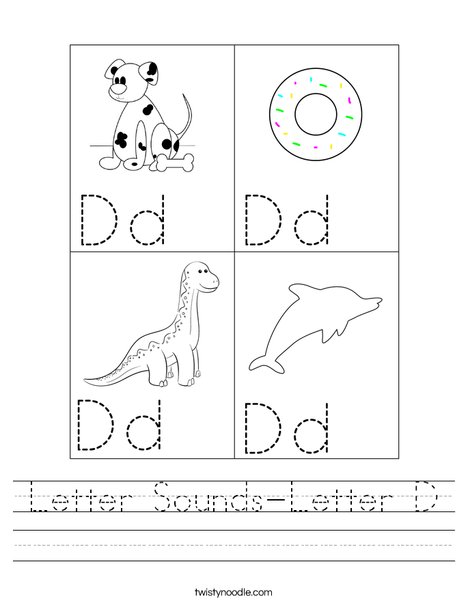 Letter Sounds-Letter D Worksheet