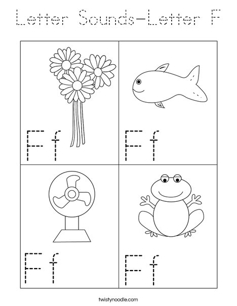 Letter Sounds-Letter F Coloring Page