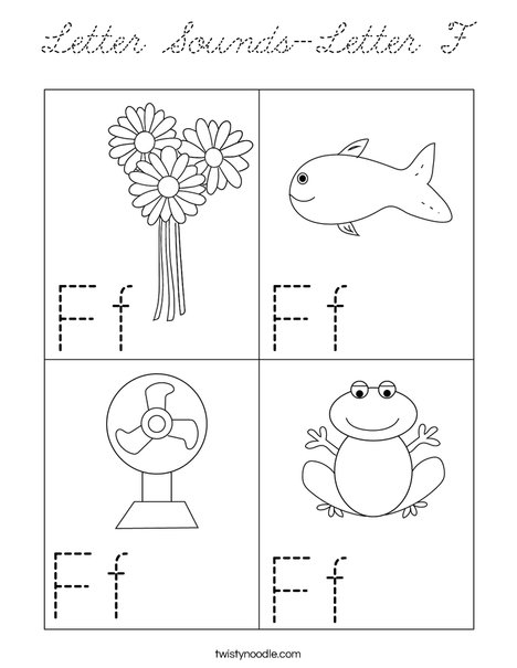 Letter Sounds-Letter F Coloring Page