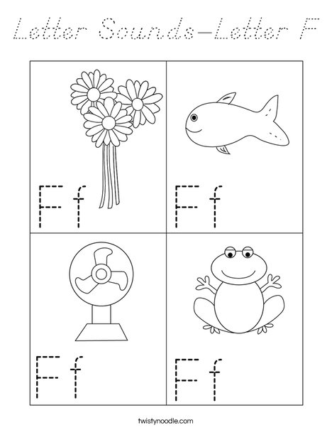 Letter Sounds-Letter F Coloring Page