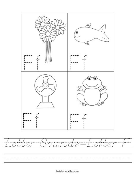 Letter Sounds-Letter F Worksheet
