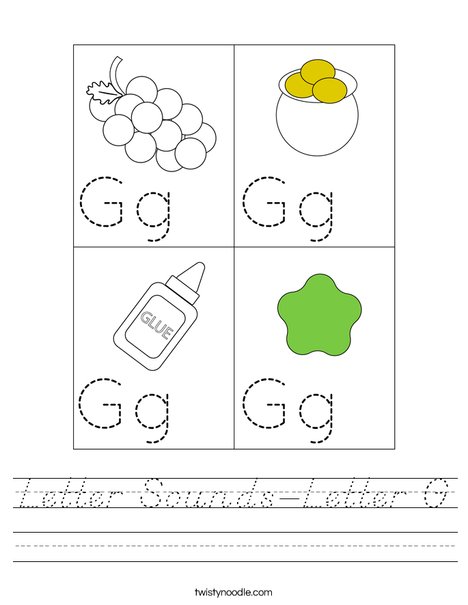 Letter Sounds-Letter G Worksheet