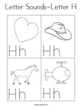 Letter Sounds-Letter H Coloring Page